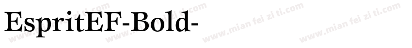 EspritEF-Bold字体转换