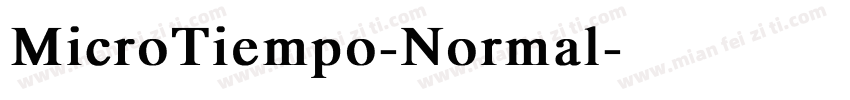 MicroTiempo-Normal字体转换