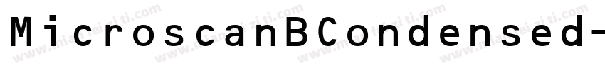 MicroscanBCondensed字体转换