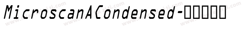 MicroscanACondensed字体转换