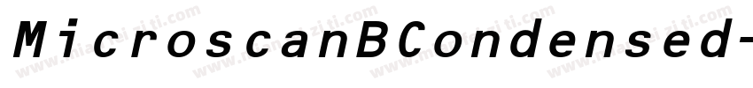 MicroscanBCondensed字体转换