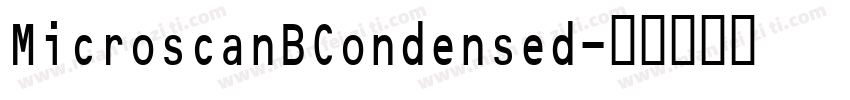 MicroscanBCondensed字体转换