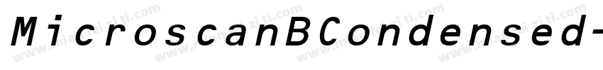 MicroscanBCondensed字体转换