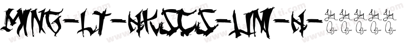 Ming-Lt-HKSCS-UNI-H字体转换