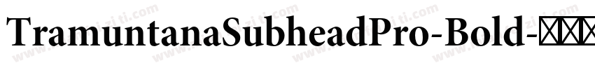 TramuntanaSubheadPro-Bold字体转换