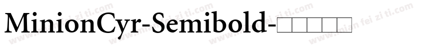 MinionCyr-Semibold字体转换