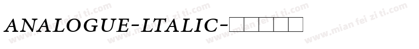 analogue-ltalic字体转换