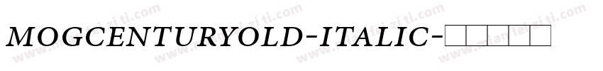 mogcenturyold-italic字体转换