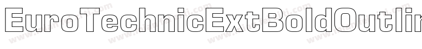 EuroTechnicExtBoldOutline字体转换