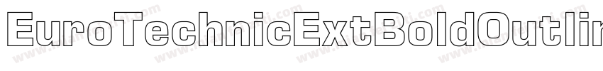 EuroTechnicExtBoldOutline字体转换