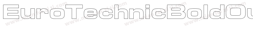 EuroTechnicBoldOutline字体转换