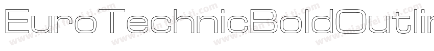 EuroTechnicBoldOutline字体转换