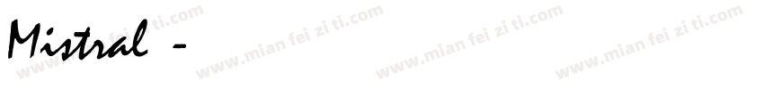 Mistral字体字体转换
