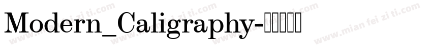 Modern_Caligraphy字体转换