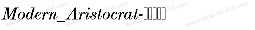 Modern_Aristocrat字体转换