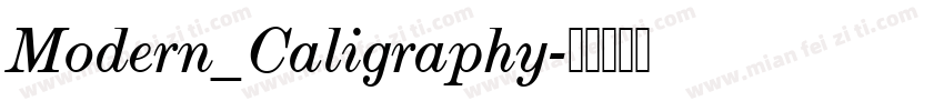 Modern_Caligraphy字体转换