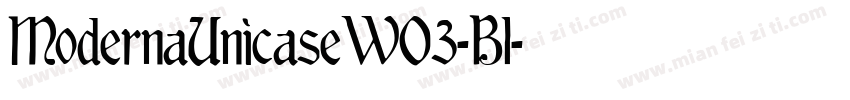 ModernaUnicaseW03-Bl字体转换
