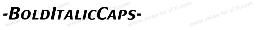 -BoldItalicCaps字体转换