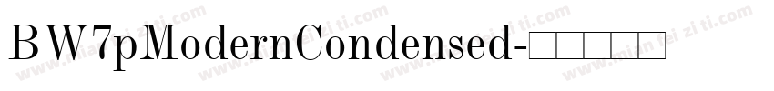 BW7pModernCondensed字体转换