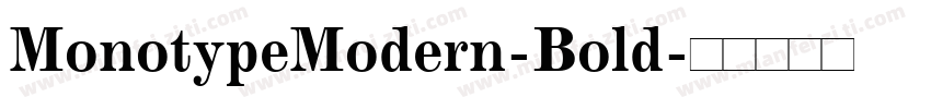 MonotypeModern-Bold字体转换