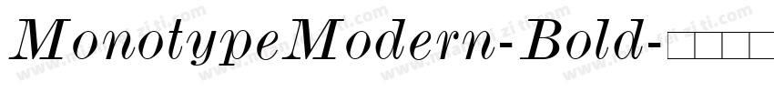 MonotypeModern-Bold字体转换