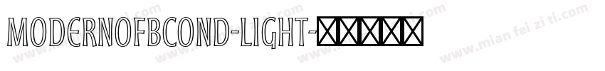 ModernoFBCond-Light字体转换