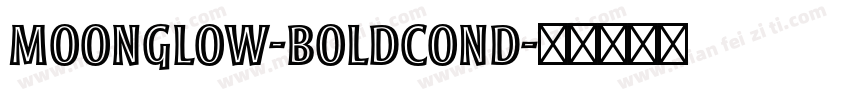 Moonglow-BoldCond字体转换
