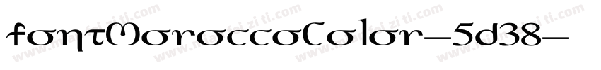 FontMoroccoColor-5D38字体转换