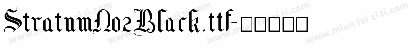 StratumNo2Black.ttf字体转换