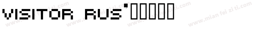 Visitor_Rus字体转换