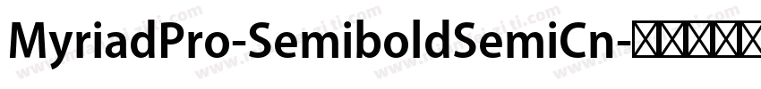 MyriadPro-SemiboldSemiCn字体转换