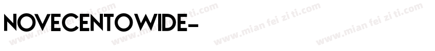 Novecentowide字体转换