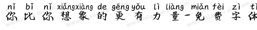 你比你想象的更有力量字体转换