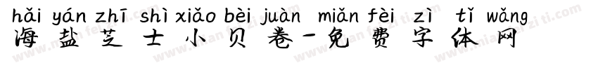 海盐芝士小贝卷字体转换