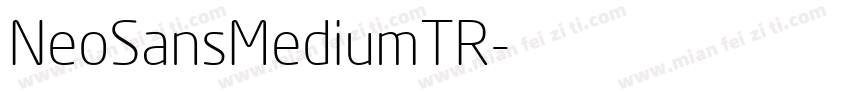 NeoSansMediumTR字体转换