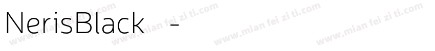 NerisBlack字体字体转换