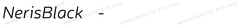 NerisBlack字体字体转换