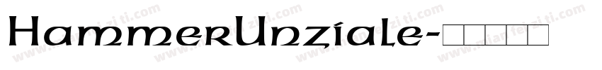 HammerUnziale字体转换