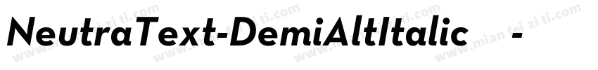 NeutraText-DemiAltItalic字体字体转换