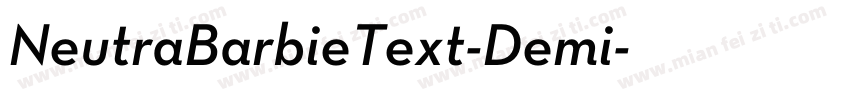 NeutraBarbieText-Demi字体转换