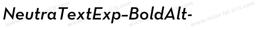 NeutraTextExp–BoldAlt字体转换