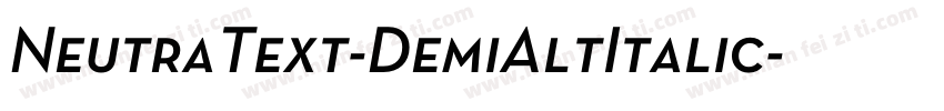 NeutraText-DemiAltItalic字体转换