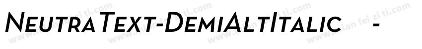 NeutraText-DemiAltItalic字体字体转换
