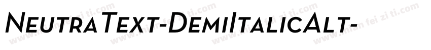 NeutraText-DemiItalicAlt字体转换