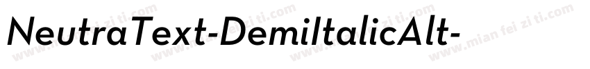 NeutraText-DemiItalicAlt字体转换