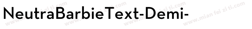 NeutraBarbieText-Demi字体转换
