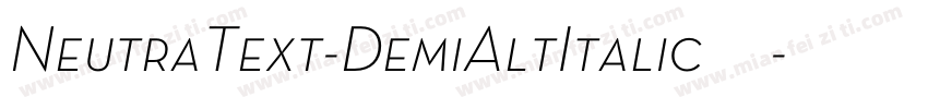 NeutraText-DemiAltItalic字体字体转换