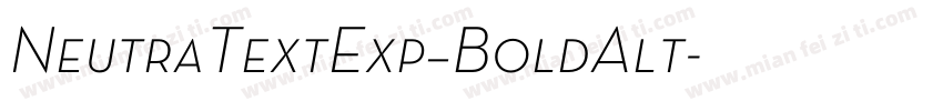 NeutraTextExp–BoldAlt字体转换