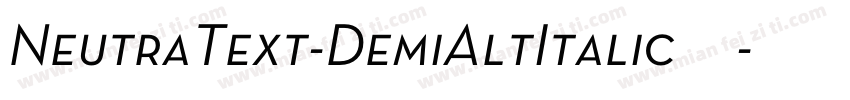 NeutraText-DemiAltItalic字体字体转换