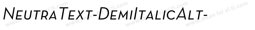 NeutraText-DemiItalicAlt字体转换